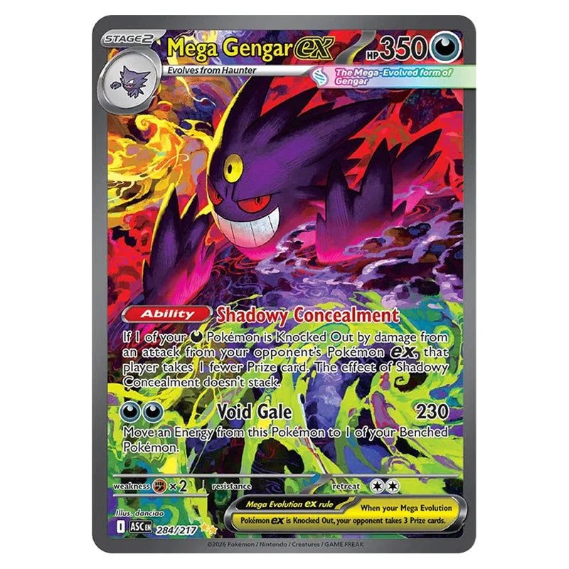 Pokemon - Mega Evolution - Ascended Heroes - Mega Gengar ex - 284/217 EX – Photo 1
