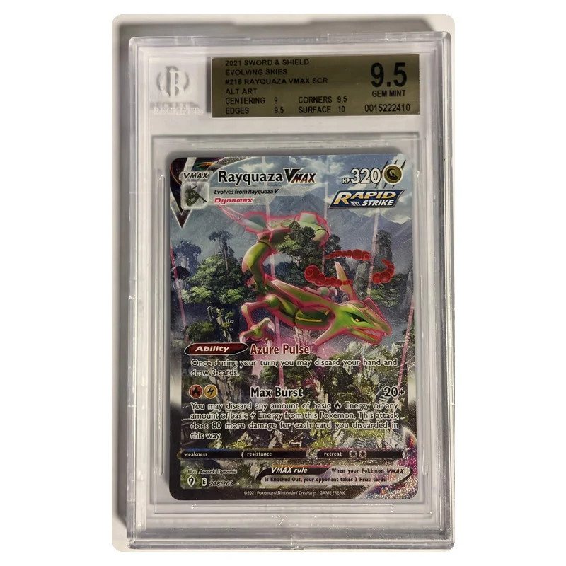 Pokemon - Evolving Skies - Rayquaza VMAX 218/203 - Beckett 9.5 – Photo 1